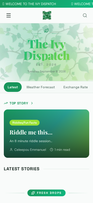 The Ivy Dispatch website preview